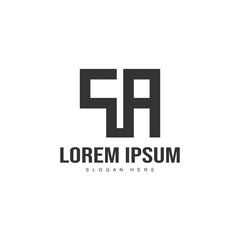 Initial letter logo template. Minimalist letter logo