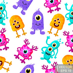 Monster. cartoon style. Funny. Bright. Children's. For your design.