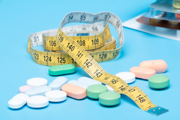 Tape measure and Pills