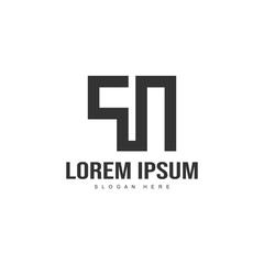 Initial letter logo template. Minimalist letter logo