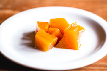 Typical Brazilian pumpkin jam