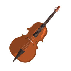 Fototapeta na wymiar Cello flat icon. Concert, classical music, symphony orchestra. Musical instruments concept. Vector illustration can be used for topics like music, leisure, art