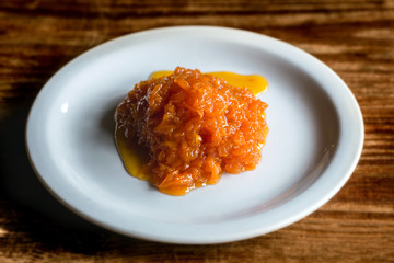 Typical Brazilian pumpkin jam