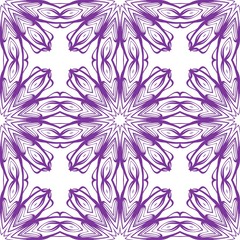 color seamless lace pattern with abstract geometric flower. Stylish fashion design background for invitation card. illustration