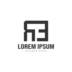 Initial letter logo template. Minimalist letter logo