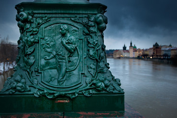 Fototapeta na wymiar Prague, Czech Republic - the Vltava river