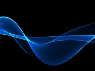 Abstract blue flow wave background