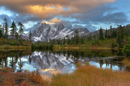 Mount Shuksan and Picture Lake in Baker Wilderness