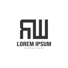Initial letter logo template. Minimalist letter logo
