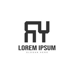 Initial letter logo template. Minimalist letter logo