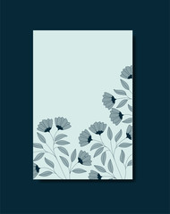card with elegant floral decoration