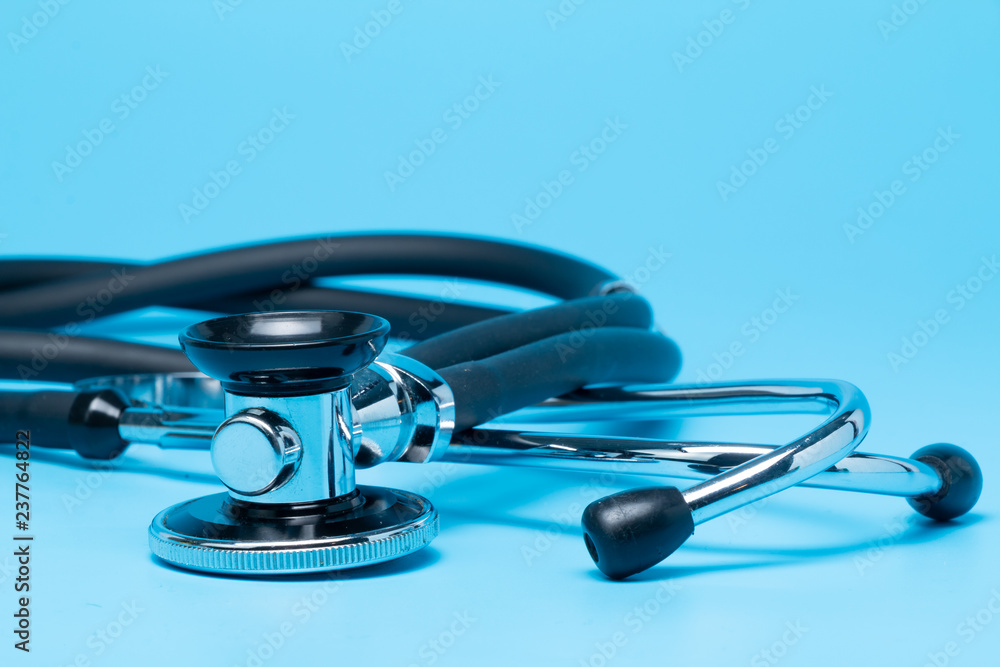 Wall mural stethoscope, close-up isolated