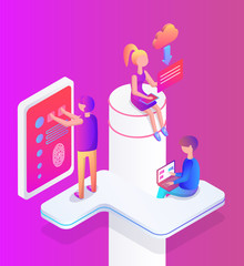 New Virtual Reality Poster Vector Illustration