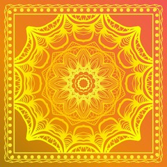 bandanna print with floral pattern. vector illustration. For fabric, textile, bandana, scarg, print.