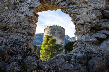 Torre dello Ziro (Ziro tower) a historic watchtower  in Pontone in the municipality of Scala,...