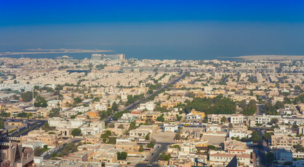Fototapeta na wymiar Dubai cityscape, aerial view. UAE