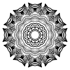 Modern Decorative floral color mandala. Super vector round Shapes. Vector illustration.