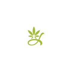 Marijuana Leaf Nature Abstract Organic Naturally Business Logo