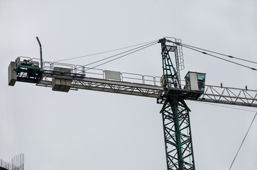 crane on background of blue sky
