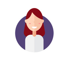 vector avatar of pretty girl
