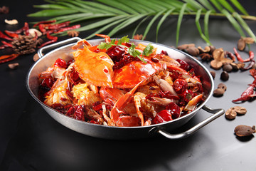 Saut ed Crab in Hot Spicy Sauce