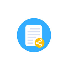 shared document vector icon, flat