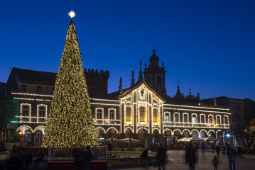 Christmas Tree Illumination in Braga, Portugal.