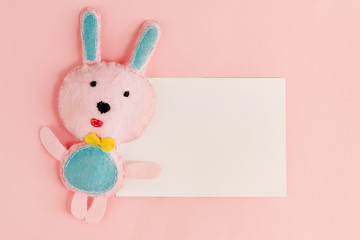 easter card with bunny baby card