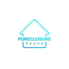 foreclosure vector, with house icon