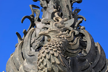 giant sculptures under blue sky, tangshan city, China