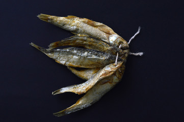 dry fish Alburnus belvica , famous tzironka from Prespa,Macedonia