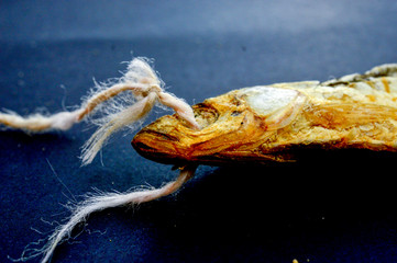 dry fish Alburnus belvica , famous tzironka from Prespa,Macedonia