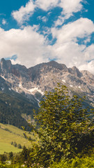 Fototapeta na wymiar Smartphone HD wallpaper of beautiful alpine view near Saalfelden - Salzburg - Austria