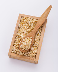 fragrant dried parsnip on a white acrylic background