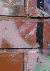 spray effect on brick wall