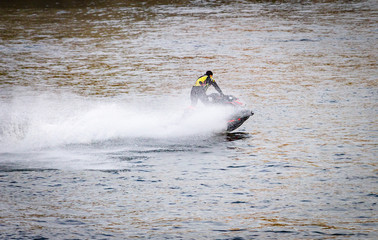 Water Motorcycle Cruises Along the River