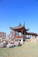 Fototapeta premium chongqing garden landscape architecture, tangshan world horticultural exposition, China