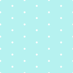 Seamless vector polka dot pattern blue and white. Design for wallpaper, fabric, textile, wrapping. Simple background