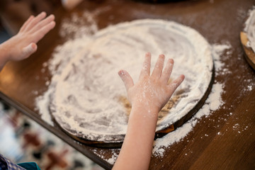 the process of cooking pizza