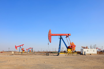 pumping unit under blue sky