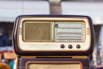 Vintage Radio tube in a flea market