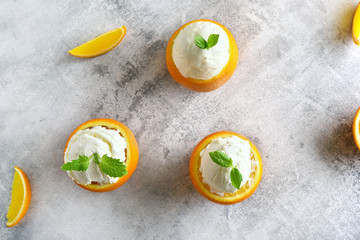 Orange ice cream