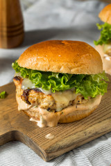 Spicy Homemade Chipotle Chicken Burger