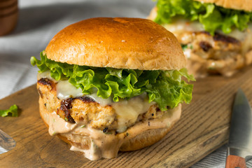 Spicy Homemade Chipotle Chicken Burger