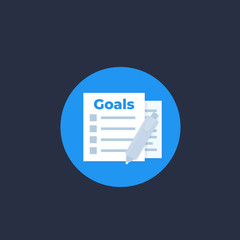Fototapeta premium Goal setting icon