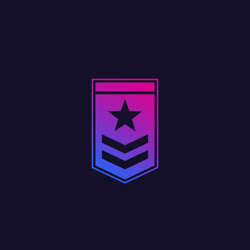 Military rank vector logo icon