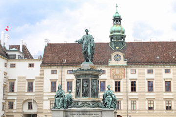 Fototapeta na wymiar Statue in Hofburg Palace in Vienna, Austria