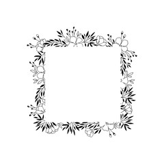 Vector floral frame
