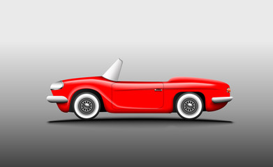 Red sprot retro abrio car