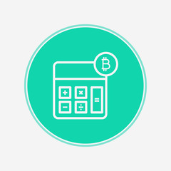 Bitcoin vector icon sign symbol linear